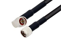 PE3071/HS2 - N Male to N Male Right Angle Cable Using RG214 Coax with Double HeatShrink