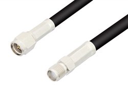 PE3093 - SMA Male to SMA Female Cable Using 53 Ohm RG55 Coax