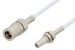 PE3130LF - SMB Plug to SMB Jack Bulkhead Cable Using RG196 Coax, RoHS