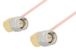 PE3147LF - SMA Male Right Angle to SMA Male Right Angle Cable Using PE-047SR Coax, RoHS