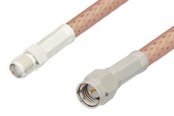 PE3160LF - SMA Male to SMA Female Cable Using PE-P195 Coax, RoHS