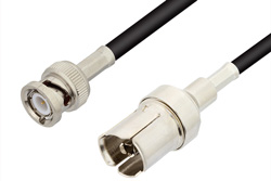 PE3182LF - GR874 Sexless to BNC Male Cable Using RG223 Coax, RoHS