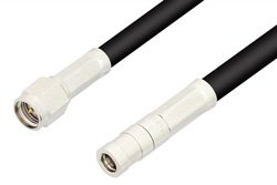 PE3187LF - SMA Male to SMB Plug Cable Using RG223 Coax, RoHS