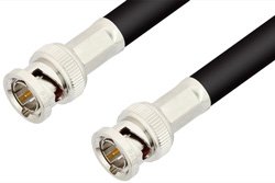 PE33197LF - 75 Ohm BNC Male to 75 Ohm BNC Male Cable Using 75 Ohm RG6 Coax, RoHS