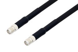 PE33254/HS-50CM - SMA Female to SMA Female Cable Using RG223 Coax with HeatShrink in 50CM