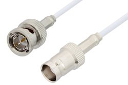 PE33445LF - 75 Ohm BNC Male to 75 Ohm BNC Female Cable Using 75 Ohm RG187 Coax, RoHS