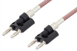 PE33446 - Banana Plug to Banana Plug Cable Using RG142 Coax