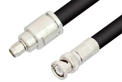 PE33519LF - SMA Male to BNC Male Cable Using RG214 Coax, RoHS