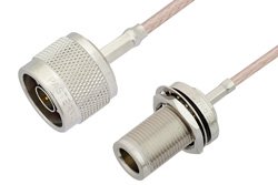 PE33534 - N Male to N Female Bulkhead Cable Using RG316 Coax