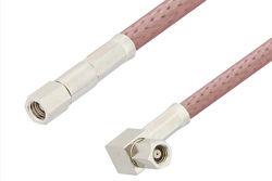 PE33660 - SMC Plug to SMC Plug Right Angle Cable Using RG142 Coax