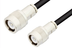 PE33662LF - C Male to C Male Cable Using 75 Ohm RG59 Coax, RoHS