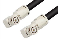 PE3370 - BNC Male Right Angle to BNC Male Right Angle Cable Using RG214 Coax