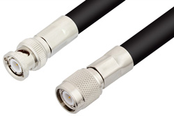 PE33701LF - TNC Male to BNC Male Cable Using RG214 Coax, RoHS