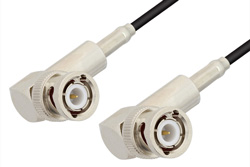 PE3373 - BNC Male Right Angle to BNC Male Right Angle Cable Using RG174 Coax