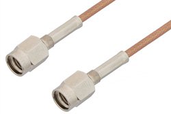 PE33762LF - SSMA Male to SSMA Male Cable Using RG178 Coax, RoHS