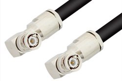 PE3384 - BNC Male Right Angle to BNC Male Right Angle Cable Using RG213 Coax