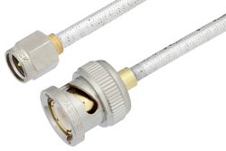 PE34008 - SMA Male to BNC Male Cable Using PE-SR402FL Coax