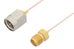 PE34224LF - SMA Male to SMA Female Cable Using PE-020SR Coax, RoHS