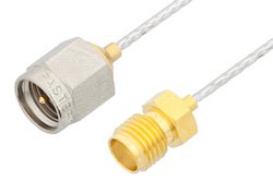 PE34228 - SMA Male to SMA Female Cable Using PE-SR047FL Coax