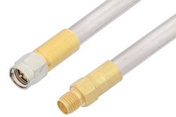 PE34230LF - SMA Male to SMA Female Cable Using PE-SR401AL Coax , LF Solder