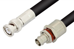 PE3427 - BNC Male to BNC Female Bulkhead Cable Using RG214 Coax