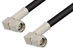 PE3428 - SMA Male Right Angle to SMA Male Right Angle Cable Using RG223 Coax