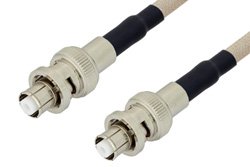 PE34428LF - SHV Plug to SHV Plug Cable Using RG141 Coax , LF Solder