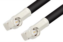 PE3444 - SMA Male Right Angle to SMA Male Right Angle Cable Using 93 Ohm RG62 Coax