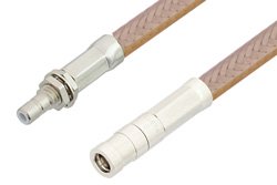 PE34483 - SMB Plug to SMB Jack Bulkhead Cable Using RG400 Coax