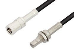 PE34491 - SMB Plug to SMB Jack Bulkhead Cable Using PE-B100 Coax