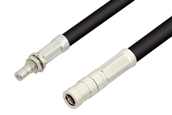 PE34493 - SMB Plug to SMB Jack Bulkhead Cable Using RG58 Coax