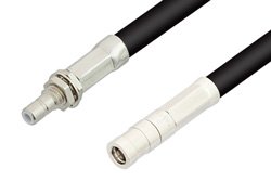 PE34497 - SMB Plug to SMB Jack Bulkhead Cable Using RG223 Coax