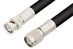 PE34504 - TNC Male to BNC Male Cable Using RG8 Coax