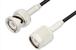 PE34506 - TNC Male to BNC Male Cable Using RG174 Coax