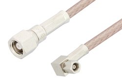 PE34518 - SMC Plug to SMC Plug Right Angle Cable Using RG316-DS Coax