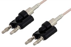 PE34604 - Banana Plug to Banana Plug Cable Using RG316-DS Coax
