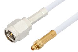 PE34887LF - SMA Male to MMCX Plug Cable Using RG188 Coax, RoHS