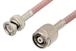 PE35231 - Reverse Polarity TNC Male to BNC Male Cable Using RG142 Coax