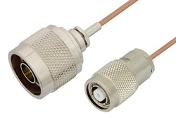 PE35241LF - N Male to Reverse Polarity TNC Male Cable Using RG178 Coax, RoHS