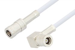 PE3592LF - SMB Plug to SMB Plug Right Angle Cable Using RG188 Coax, RoHS