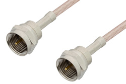 PE36137 - 75 Ohm F Male to 75 Ohm F Male Cable Using 75 Ohm RG179 Coax