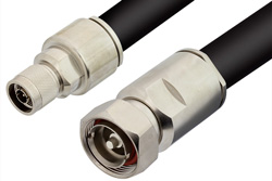 PE36172LF - N Male to 7/16 DIN Male Cable Using RG218 Coax, RoHS