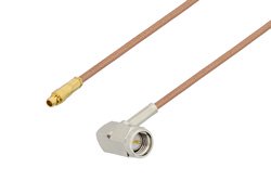 PE36336LF - MMCX Plug to SMA Male Right Angle Cable Using RG178 Coax , LF Solder