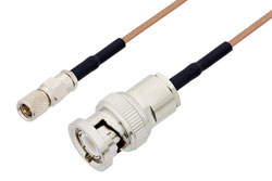 PE36540/HS - 10-32 Male to BNC Male Cable Using RG178 Coax with HeatShrink