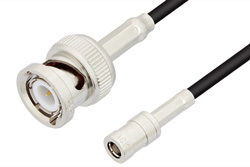 PE3672 - SMB Plug to BNC Male Cable Using RG174 Coax