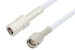 PE3722LF - SMA Male to SMB Plug Cable Using RG188-DS Coax, RoHS