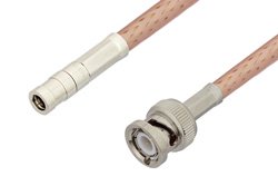 PE37250 - SMB Plug to BNC Male Cable Using PE-P195 Coax
