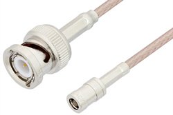 PE3746LF - SMB Plug to BNC Male Cable Using RG316 Coax, RoHS