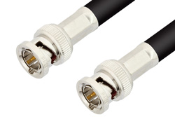 PE37808 - 75 Ohm BNC Male to 75 Ohm BNC Male Cable Using 75 Ohm RG6-CATV Coax