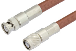 PE37859 - TNC Male to BNC Male Cable Using RG393 Coax